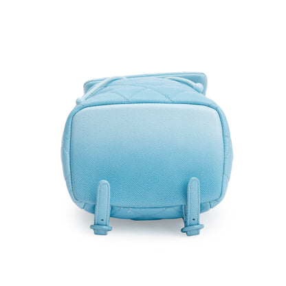 Chanel 2024 Blue Quilted Caviar Leather Mini Backpack