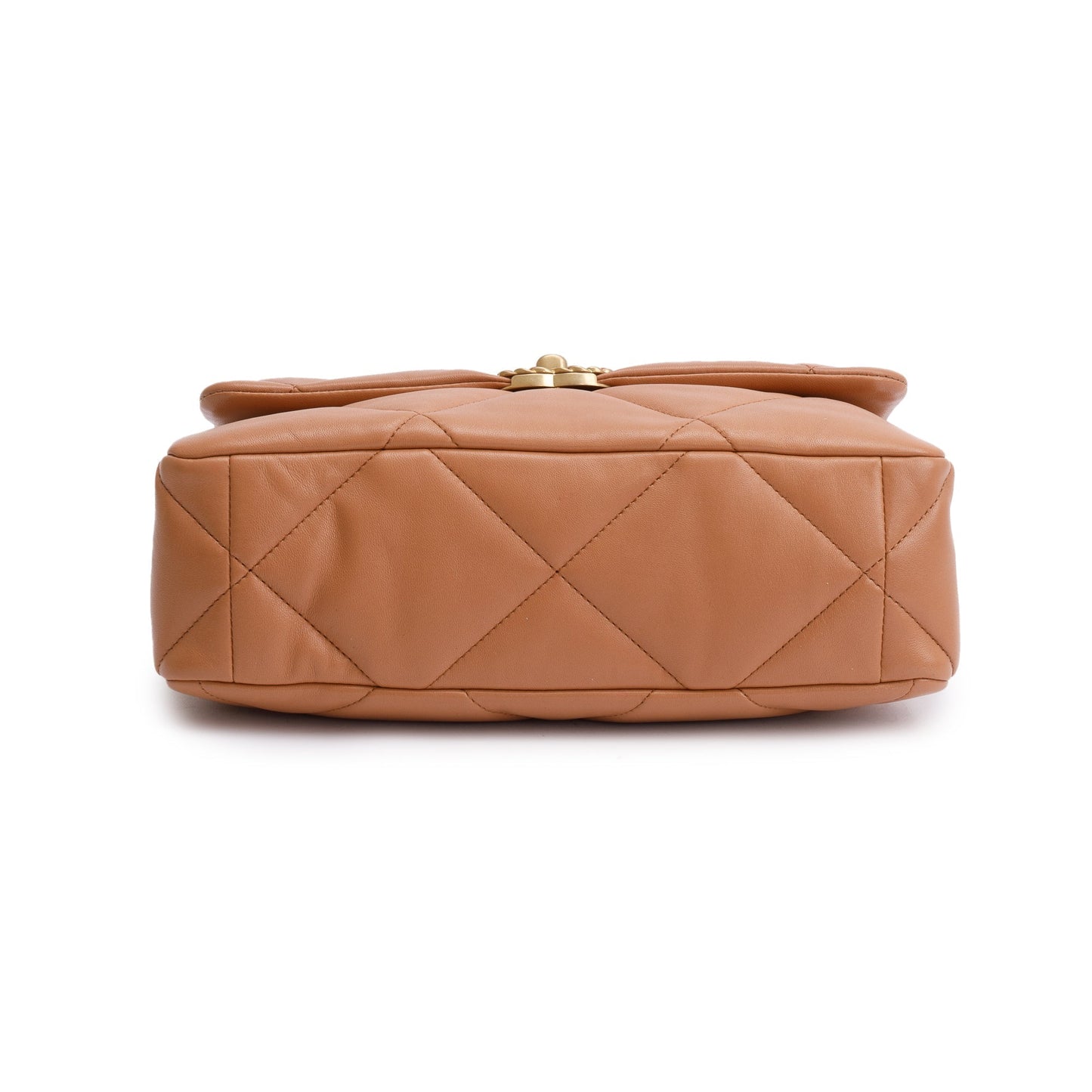 Chanel 2024 Brown Lambskin Leather Large 19 Flap Bag