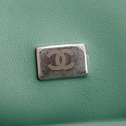 Chanel 2024 Green Caviar Leather Medium Boy Bag