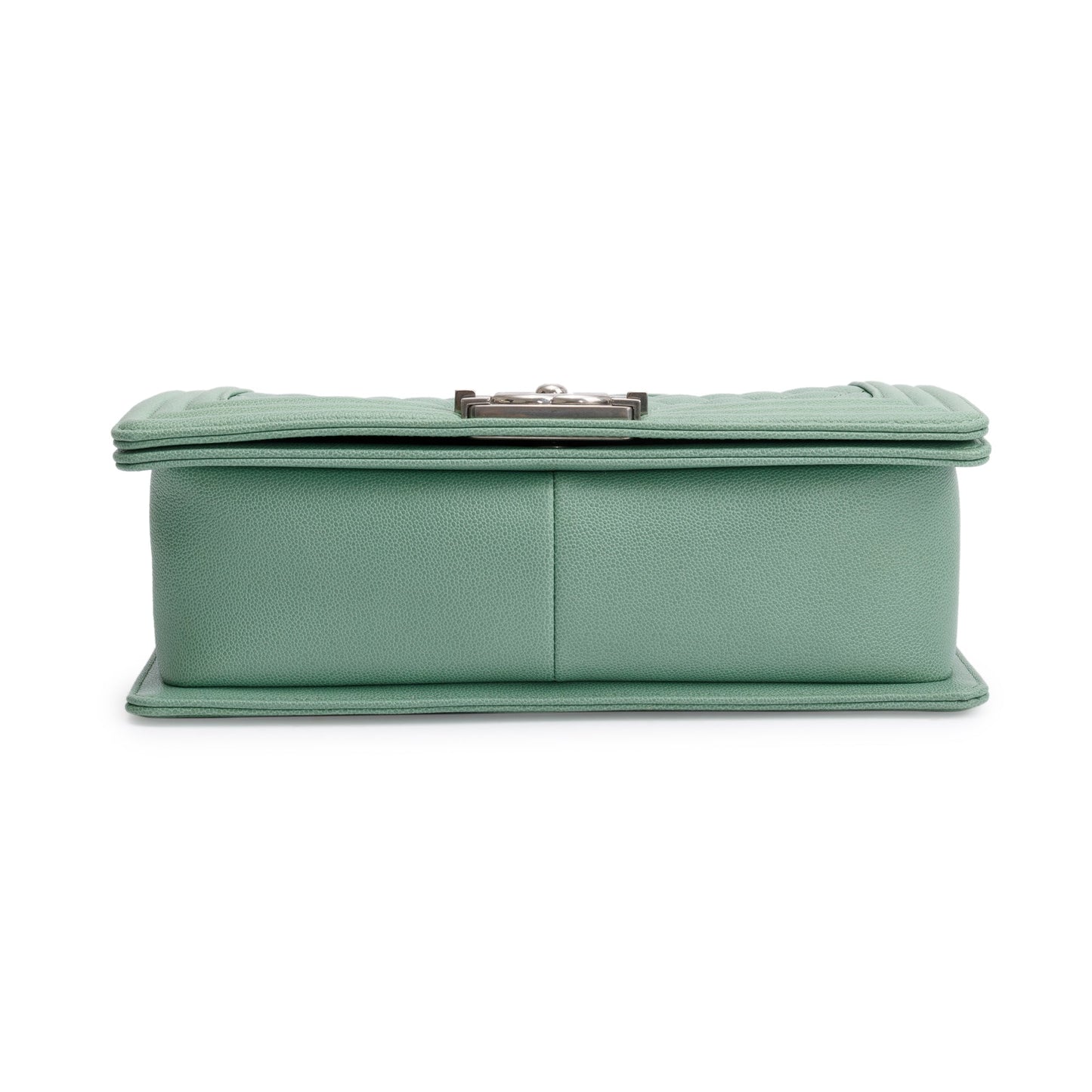 Chanel 2024 Green Caviar Leather Medium Boy Bag