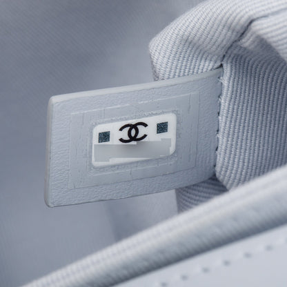 Chanel 2024 Grey Lambskin Leather 19 Wallet On Chain