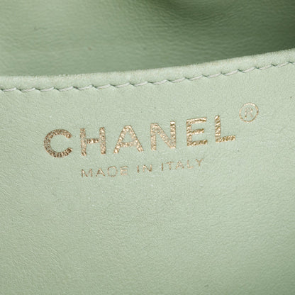 Chanel 2024 Iridescent Rainbow Metallic Quilted Calfskin Leather Belt Bag