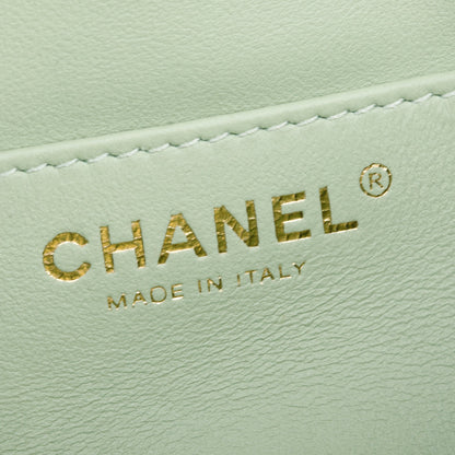 Chanel 2024 Iridescent Rainbow Metallic Quilted Calfskin Leather Belt Bag