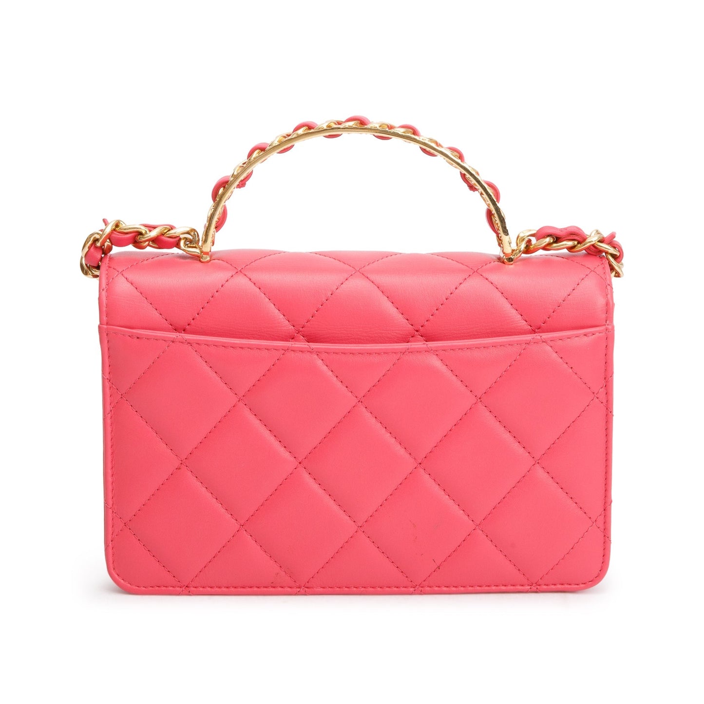 Chanel 2024 Pink Lambskin Mini Flap Bag