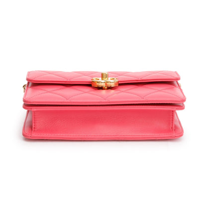Chanel 2024 Pink Lambskin Mini Flap Bag