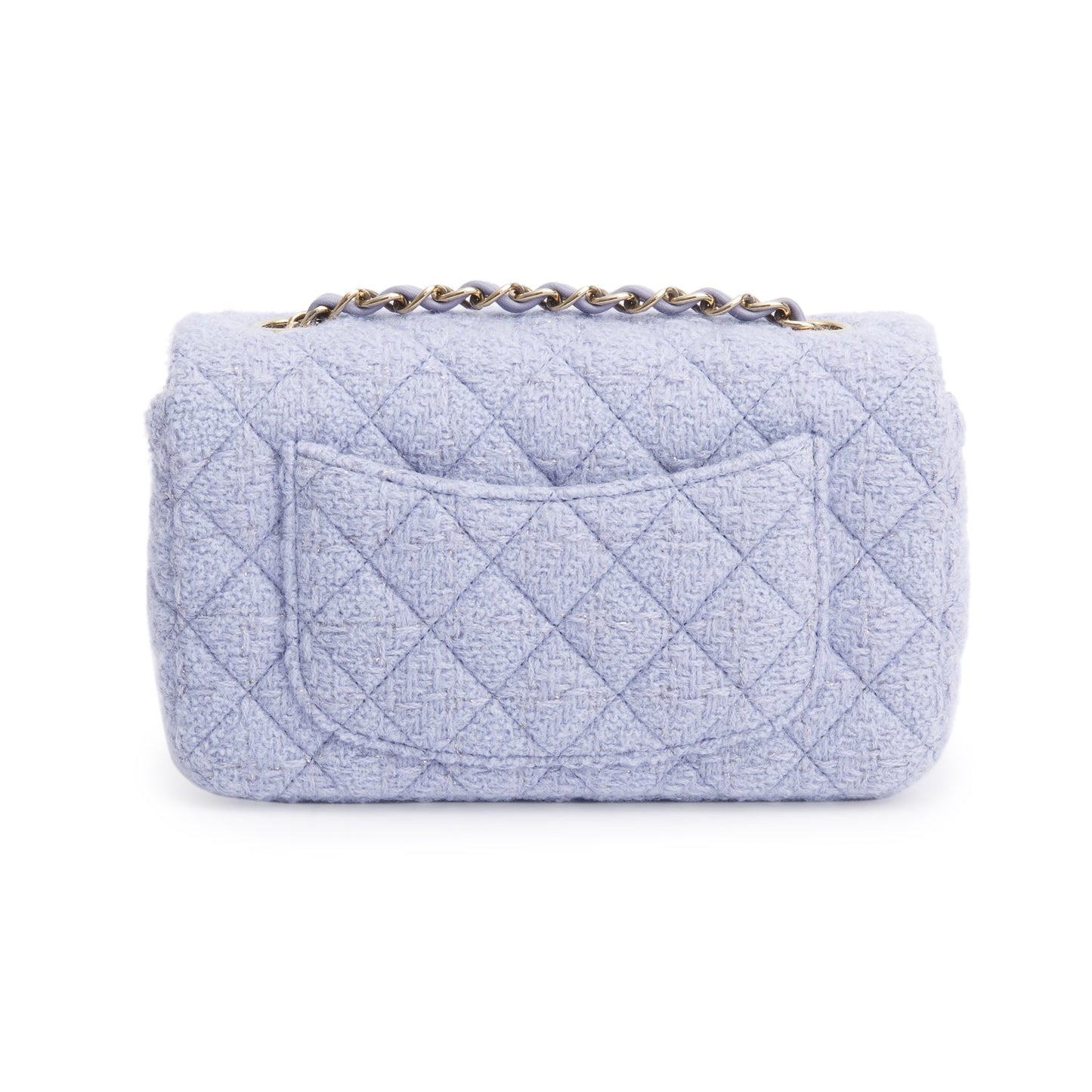 Chanel 2024 Purple Tweed Classic Mini Rectangular Flap Bag