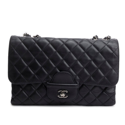 Chanel Black Quilted Lambskin Leather Coco Loop Flap Bag
