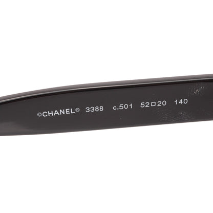 Chanel 3388 Black Acetate CC Logo Round Eyeglasses