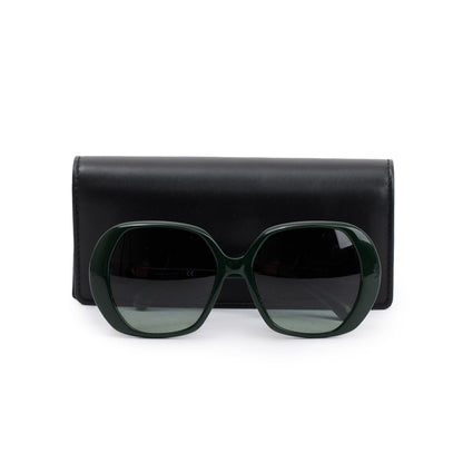 Chanel 3418-Q-B Green Acetate CC Strass Butterfly Sunglasses