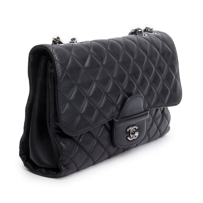 Chanel Black Quilted Lambskin Leather Coco Loop Flap Bag