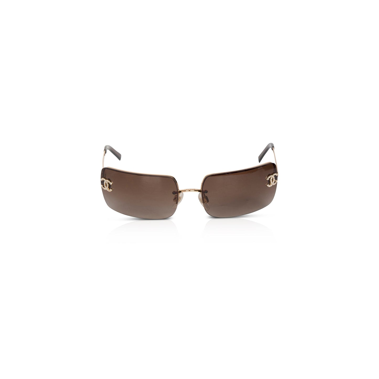 Chanel 4104-B Crystal CC Logo Sunglasses