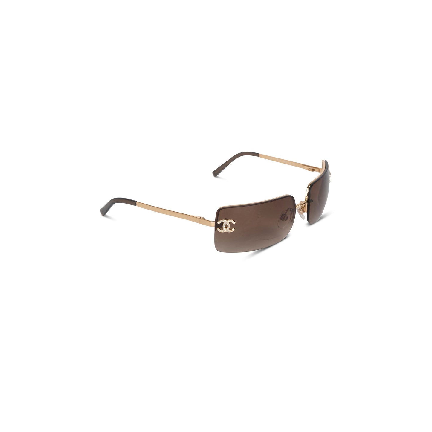 Chanel 4104-B Crystal CC Logo Sunglasses