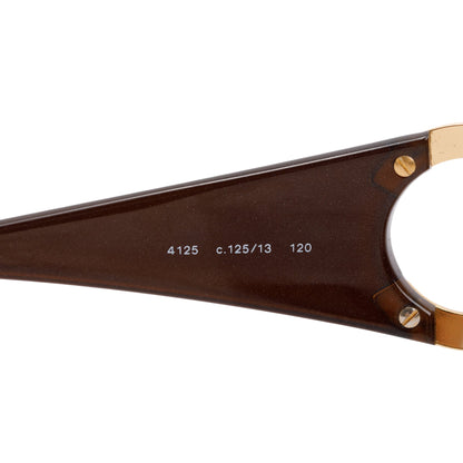 Chanel 4125 Brown Rimless  CC Logo Shield Sunglasses