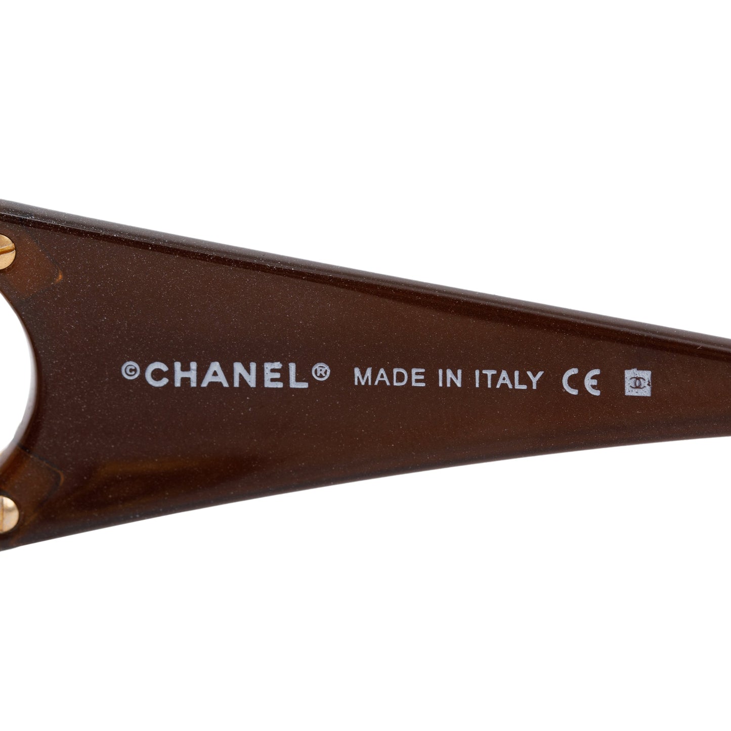 Chanel 4125 Brown Rimless  CC Logo Shield Sunglasses