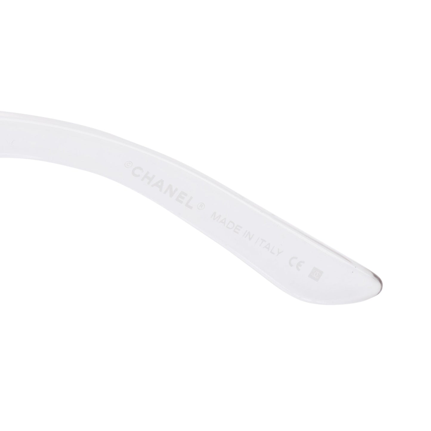 Chanel 4125 Purple Rimless CC Logo Shield Sunglasses