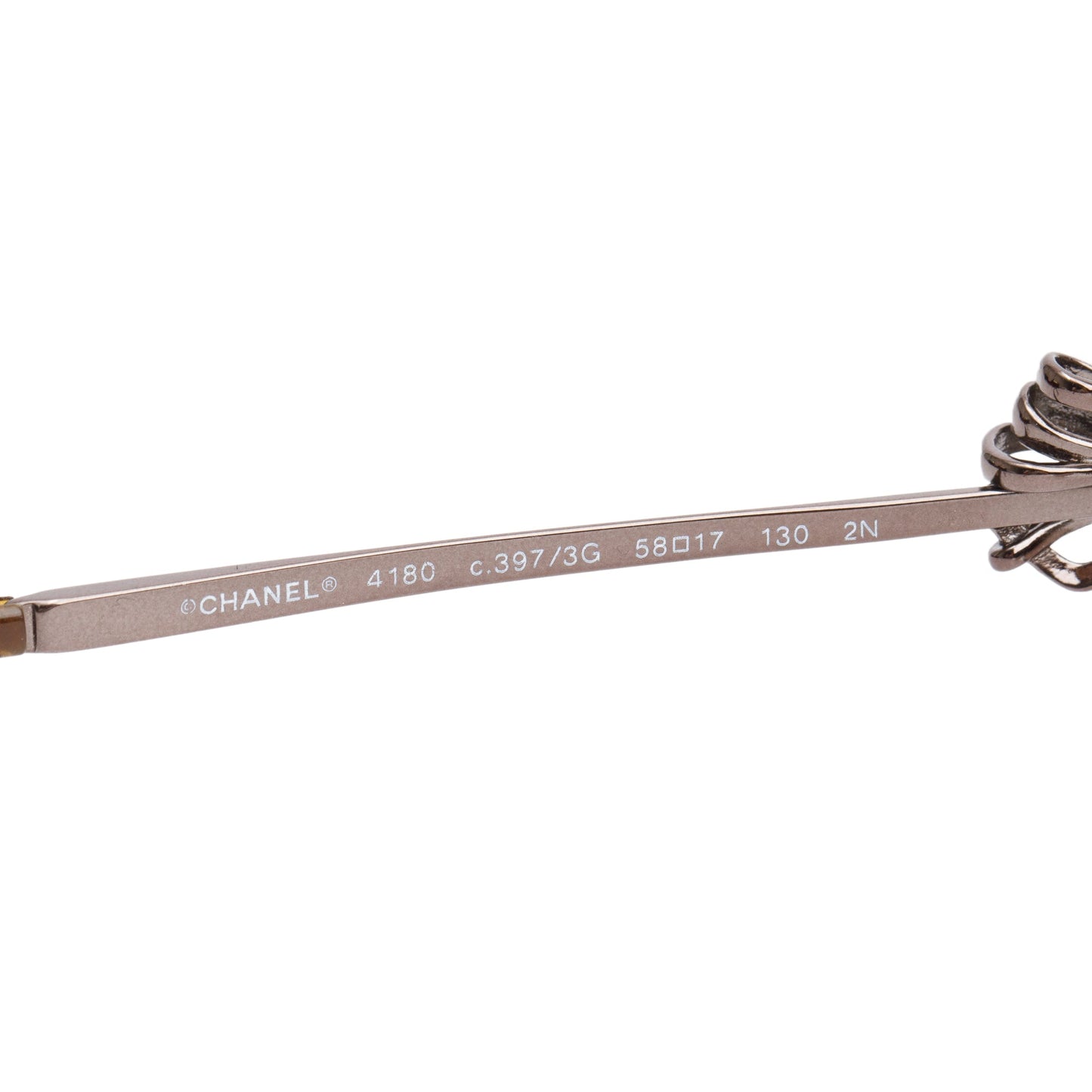 Chanel 4180 Ruthenium Metal Bow Accent Butterfly Sunglasses