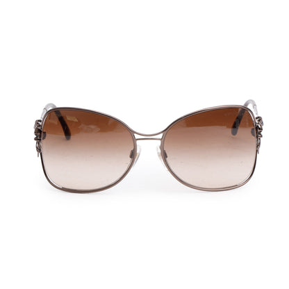 Chanel 4180 Ruthenium Metal Bow Accent Butterfly Sunglasses