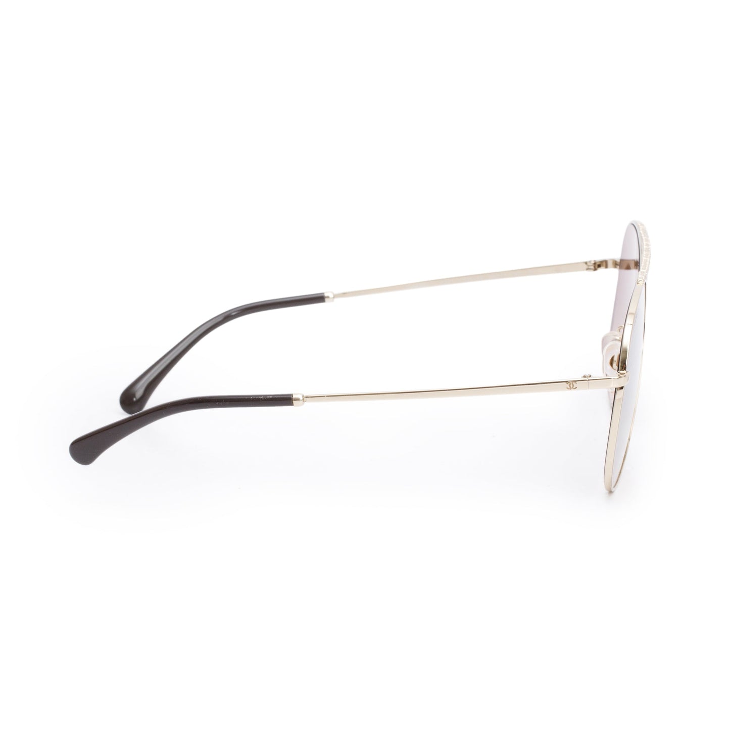 Chanel 4231 Gold Tone Metal Aviator Sunglasses