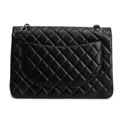 Chanel Black Lambskin Leather Classic Jumbo Single Flap Bag