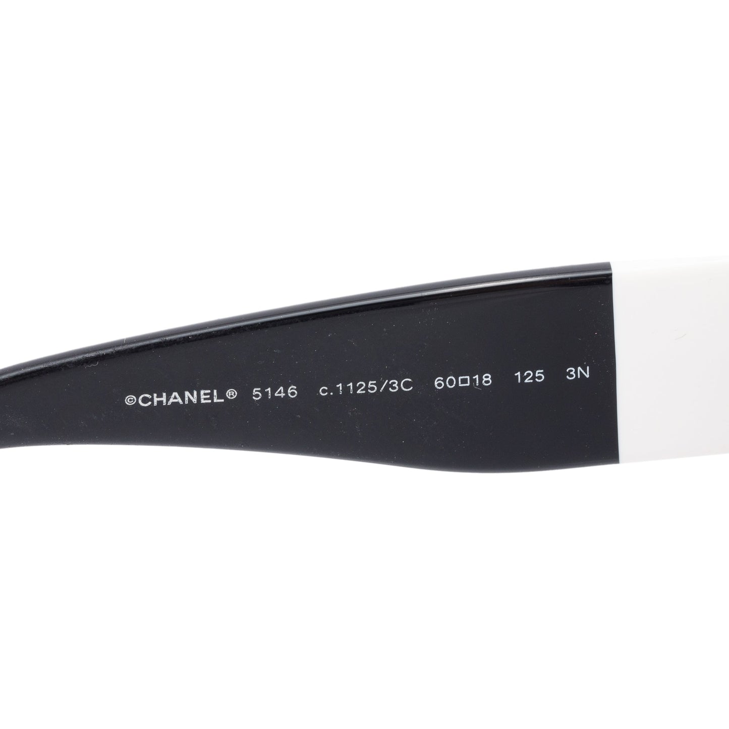 Chanel 5146 Black/White Acetate CC Logo Oversized Sunglasses