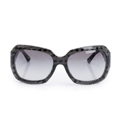 Chanel 5146 Black/White Acetate CC Logo Oversized Sunglasses