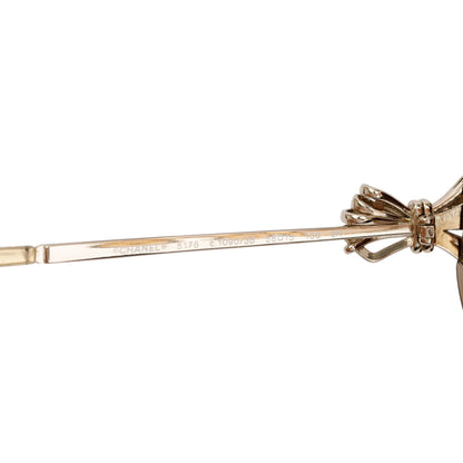 Chanel 5178 Brown Acetate Bow Round Sunglasses