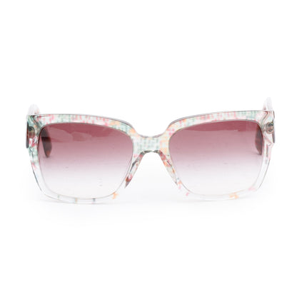 Chanel 5220 Multicolor Tweed Accent Acetate Interlocking CC quare Sunglasses