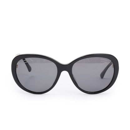 Chanel 5269-A Black Acetate CC Cat Eye Sunglasses