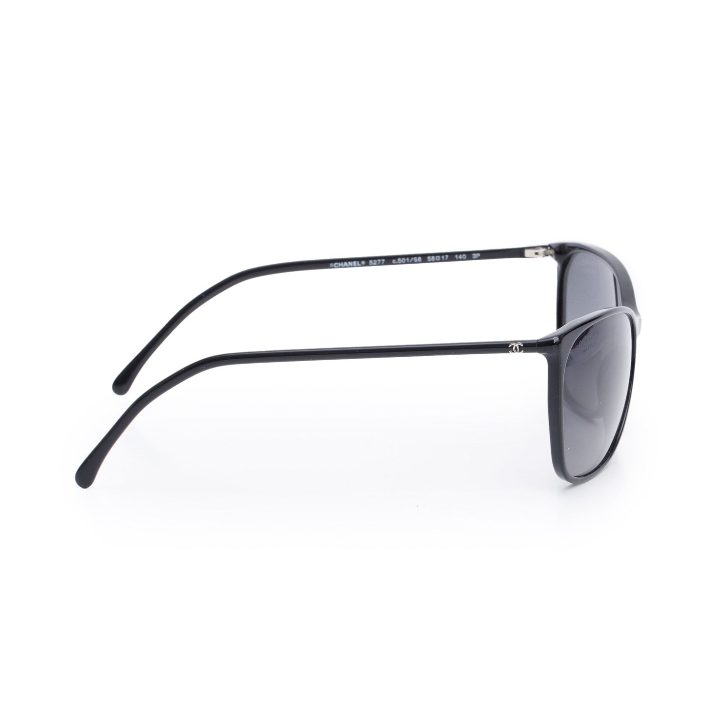 Chanel 5277 Black Acetate CC Logo Square Sunglasses
