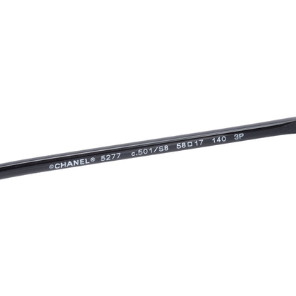 Chanel 5277 Black Acetate CC Logo Square Sunglasses