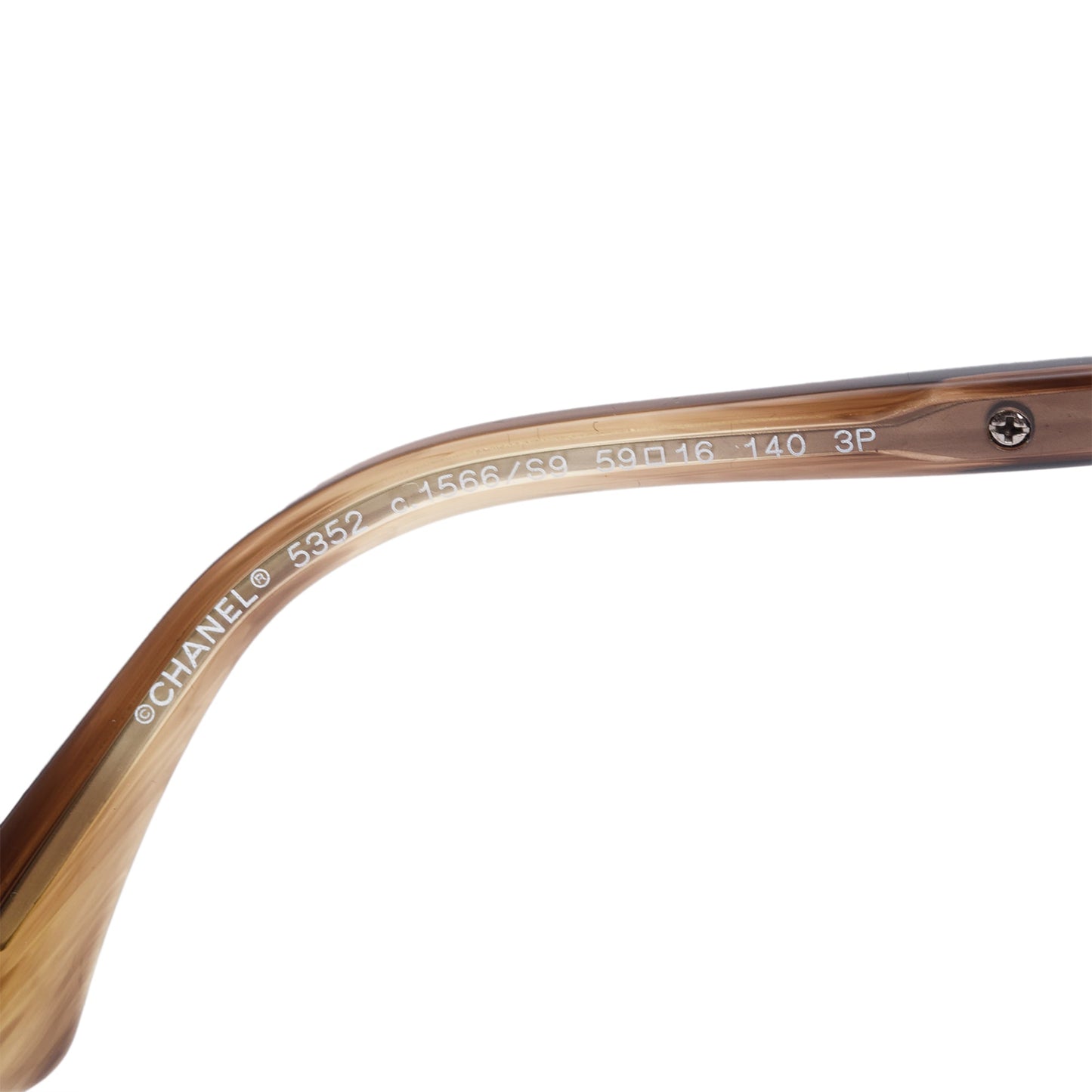 Chanel 5352 Brown Acetate Chain Accent Butterfly Sunglasses