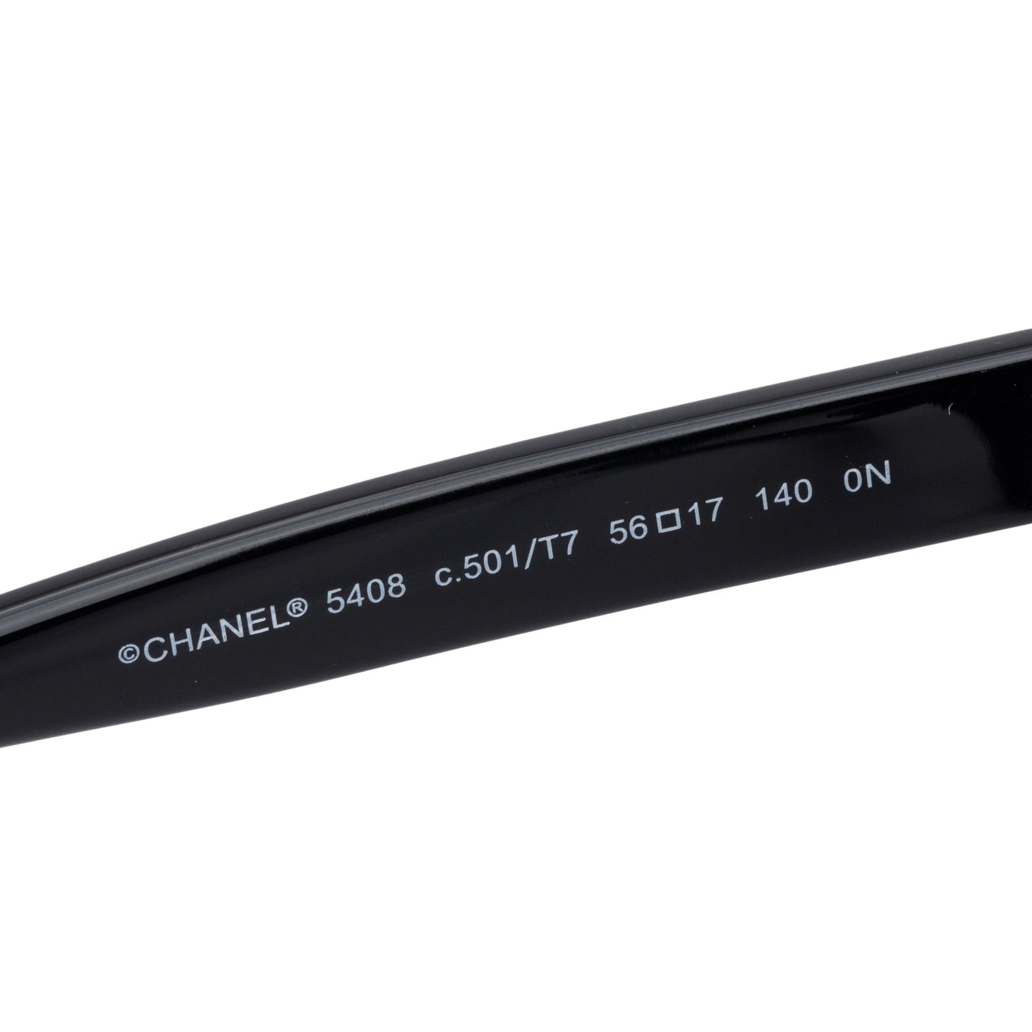 Chanel 5408 Black Acetate Logo Square Eyeglasses