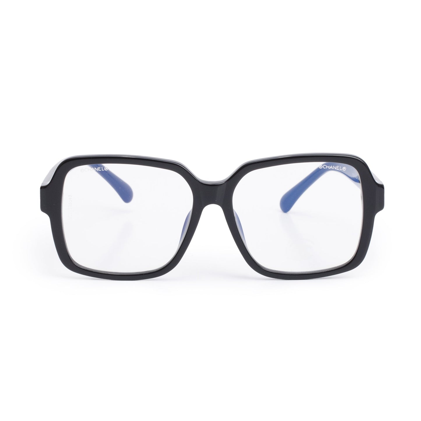 Chanel 5408 Black Acetate Logo Square Eyeglasses