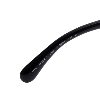 Chanel 5422-B-A Black Acetate Strass Logo Square Sunglasses