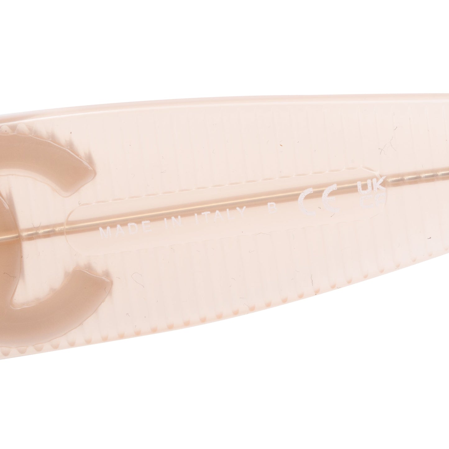 Chanel 5493-A Coral Acetate CC Logo Rectangle Sunglasses