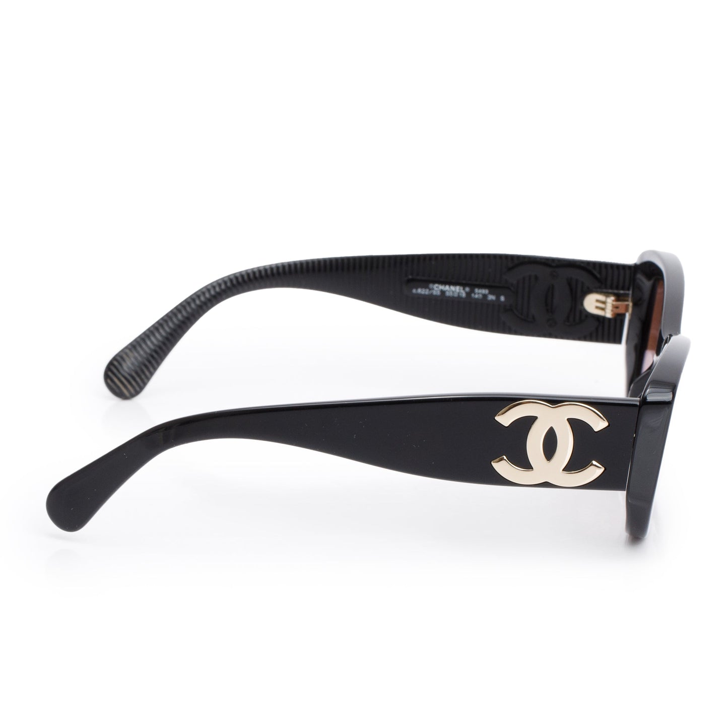 Chanel 5493 Black Acetate CC Logo Rectangle Sunglasses
