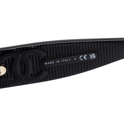 Chanel 5493 Black Acetate CC Logo Rectangle Sunglasses