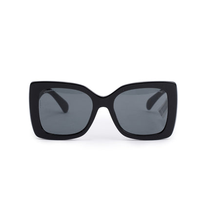 Chanel 5494 Black Acetate CC Logo Square Sunglasses