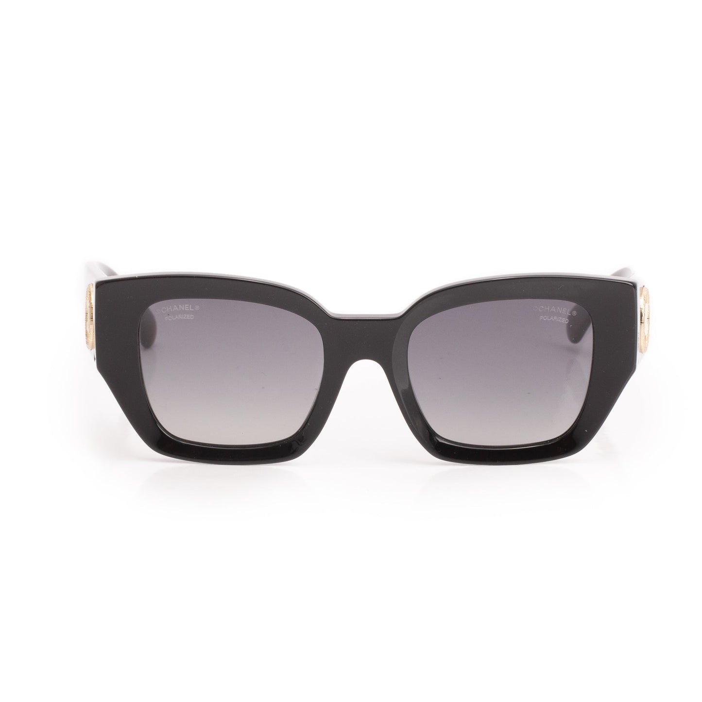 Chanel 5506 Black Acetate CC Logo Cat-Eye Sunglasses