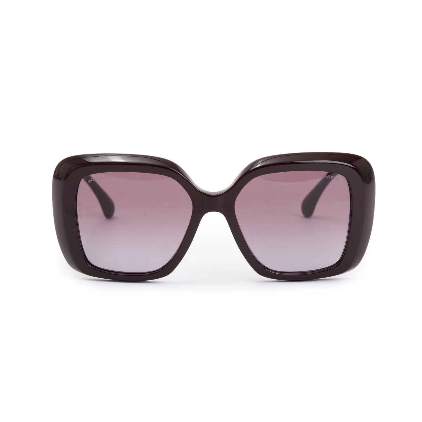 Chanel 5518 Purple Acetate Heart CC Logo Square Sunglasses