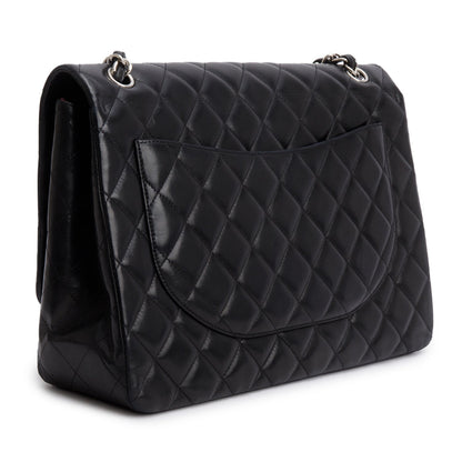 Chanel Black Lambskin Leather Classic Jumbo Single Flap Bag
