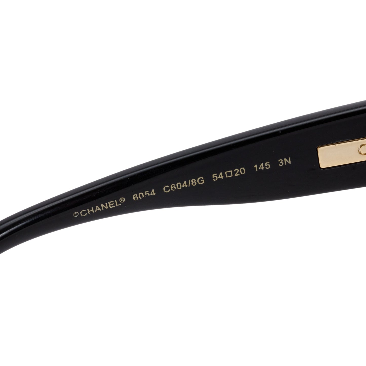 Chanel 6054 Black Acetate Interlocking CC Logo Cat-Eye Sunglasses