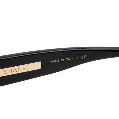 Chanel 6054 Black Acetate Interlocking CC Logo Cat-Eye Sunglasses