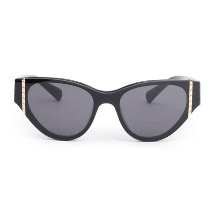Chanel 6054 Black Acetate Interlocking CC Logo Cat-Eye Sunglasses