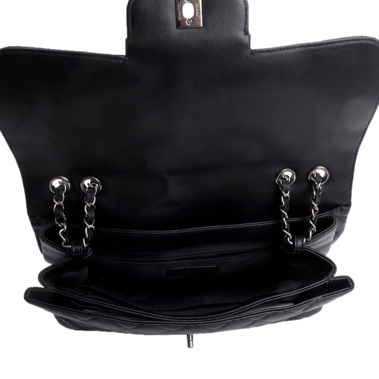 Chanel Black Quilted Lambskin Leather Coco Loop Flap Bag