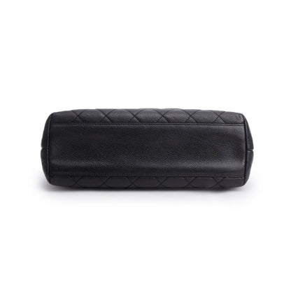 Chanel Vintage Black Caviar Jumbo Kelly Flap Bag