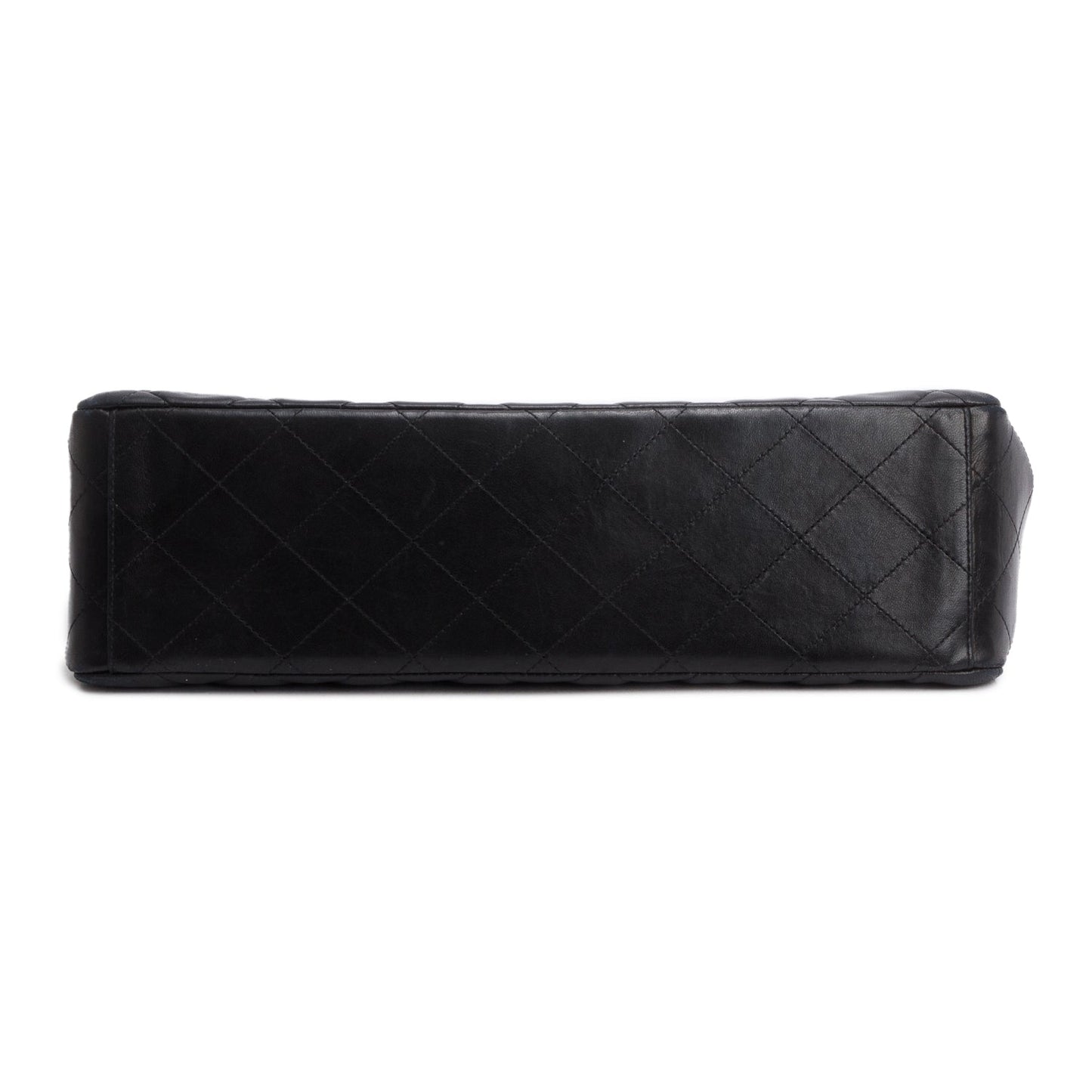 Chanel Black Lambskin Leather Classic Jumbo Single Flap Bag