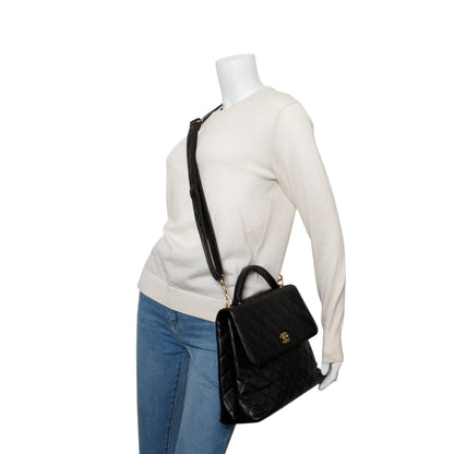 Chanel Vintage Black Caviar Jumbo Kelly Flap Bag