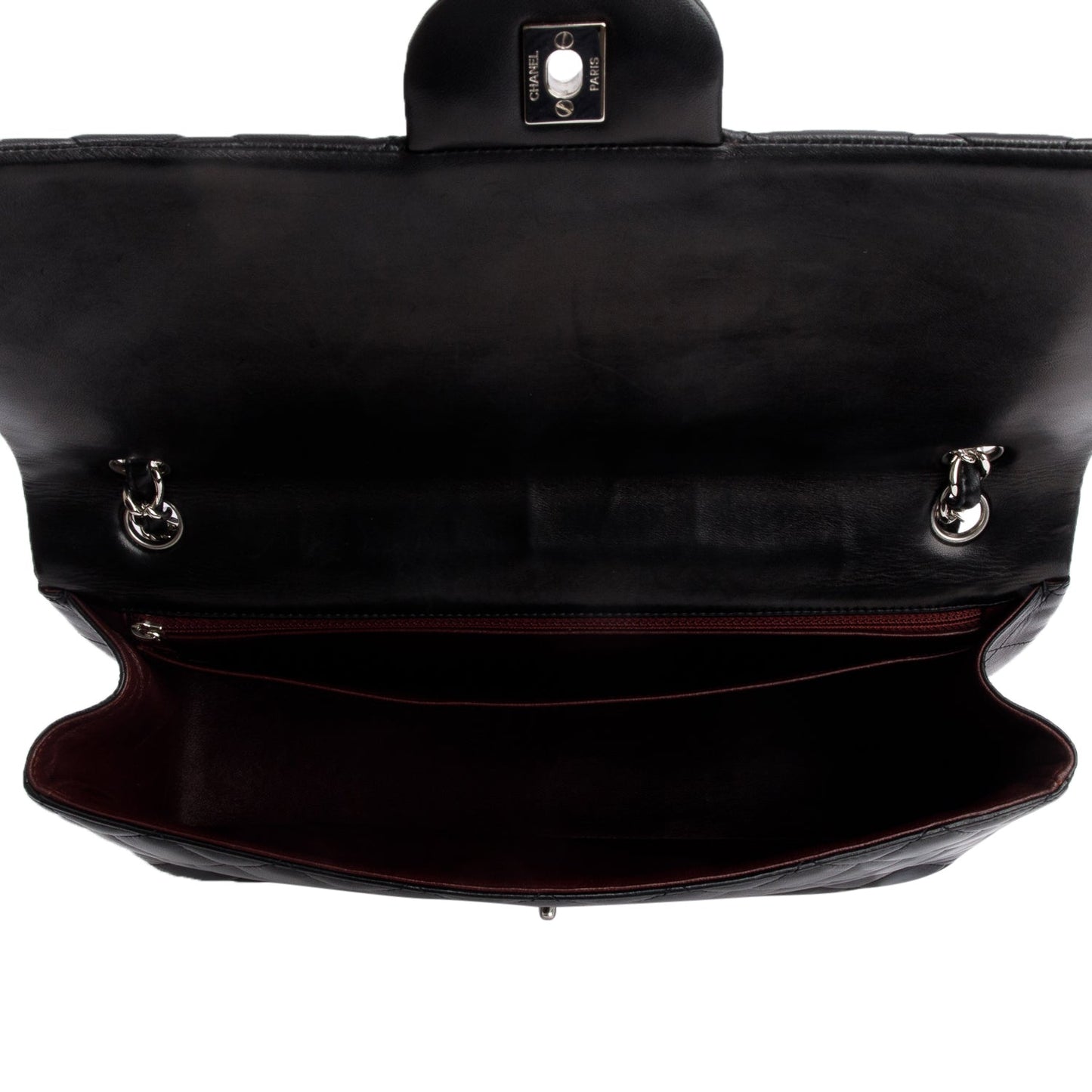 Chanel Black Lambskin Leather Classic Jumbo Single Flap Bag