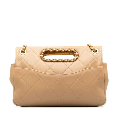 Chanel A Real Catch Lambskin Satchel (SHG-mZDJD0)